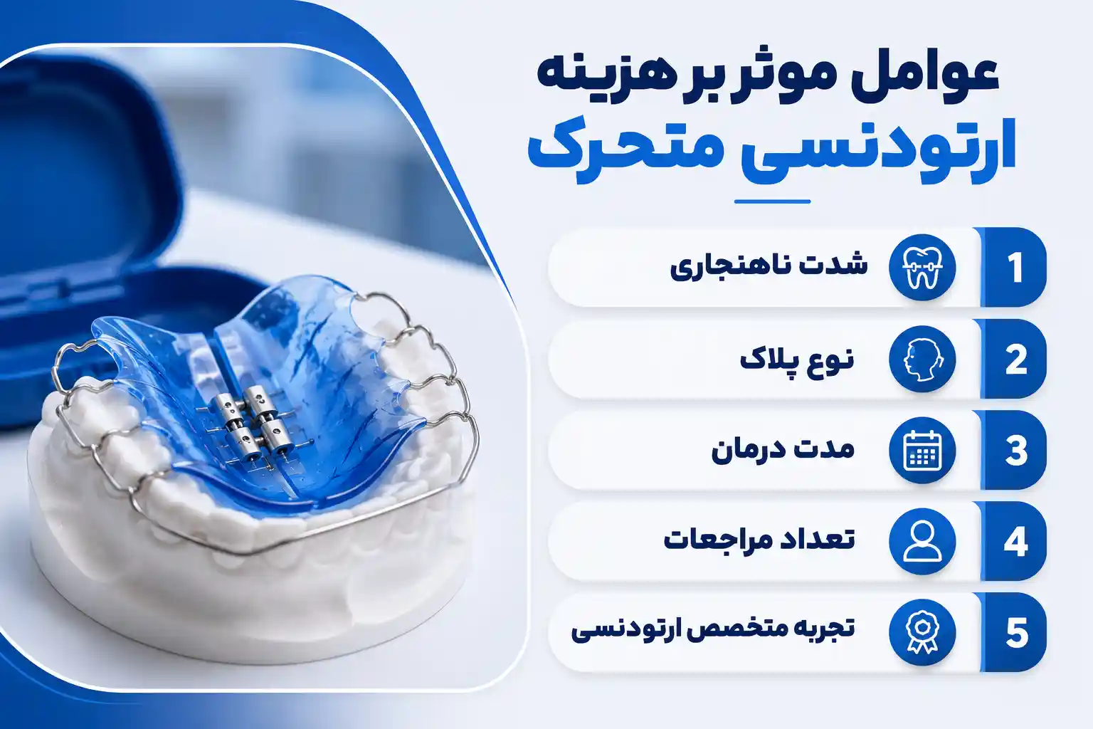 عوامل موثر بر هزینه ارتودنسی متحرک