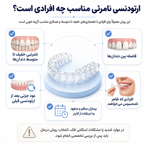 ارتودنسی نامرئی مناسب چه افرادی است