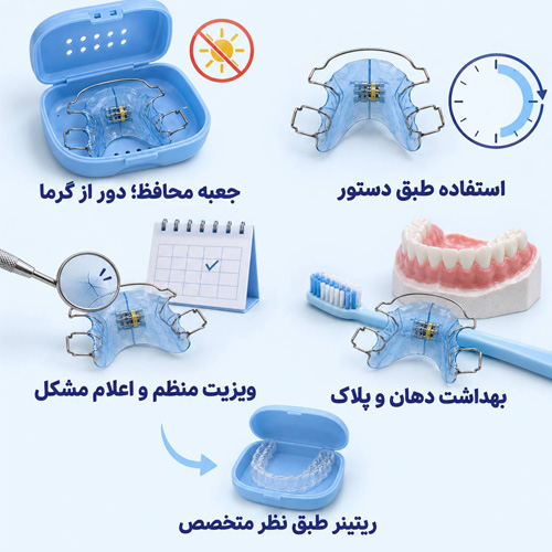 مراقبت‌های بعد از ارتودنسی متحرک